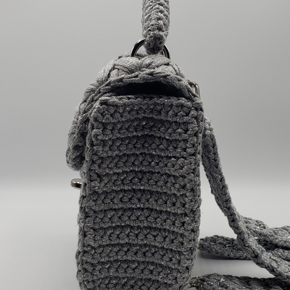 💕 Shiny silver handmade backpack - Picture 5 of 5